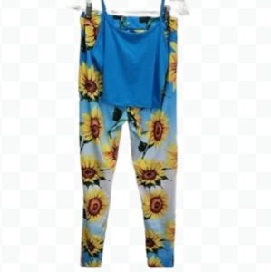 Coco 3 Pc Blue Yellow Sunflower Summer Outfit Sz XL